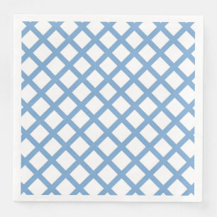 Serviette En Papier Bleu Blanc Arlequin Diamond Motif