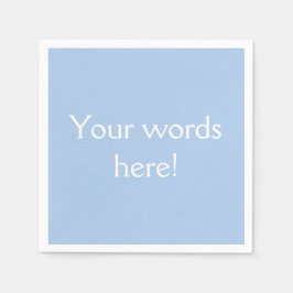 Serviette En Papier Bleu bleu clair personnalisé