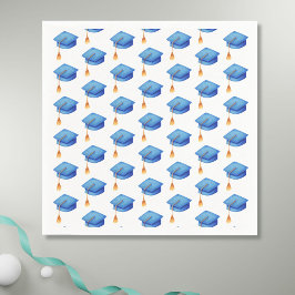 Serviette En Papier Bleu Cap Graduation personnalisée Napkin