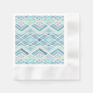 Serviette En Papier Bleu côtier/plage/nautique