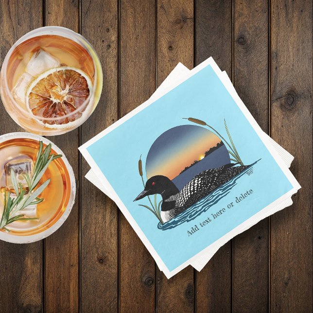 Serviette En Papier Bleu couché de soleil (Créateur téléchargé)