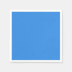 Serviette En Papier Bleu de France (couleur solide)