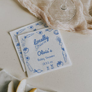 Serviette En Papier Bleu Dessiné localement Grown Vegie Baby Boy Douch