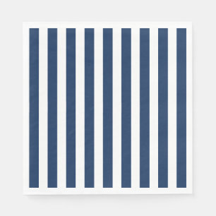 Serviette En Papier Bleu et blanc de la marine marine