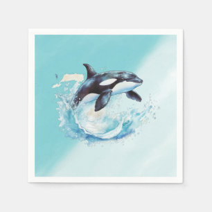 Serviette En Papier Bleu et blanc Ocra Ocean Beach Nautique