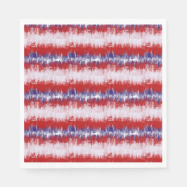 Serviette En Papier Bleu et rouge 4 juillet Fête de l'Indépendance Nap