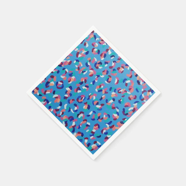 Serviette En Papier Bleu étoile en chute Abstrait (Coin)