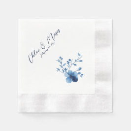Serviette En Papier Bleu, Fleur de Fleur, petit,