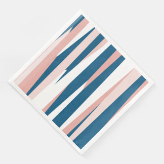 Serviette En Papier Bleu rose et blanc Abstrait