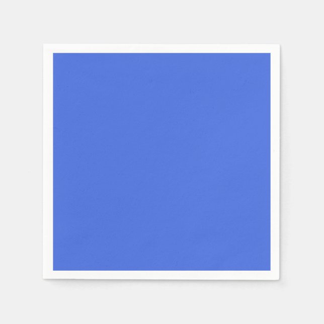Serviette En Papier Bleu Royal Uni | Classique | Élégant (Devant)