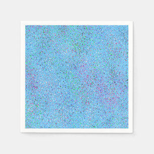 Serviette En Papier Bleu Splatter Abstrait