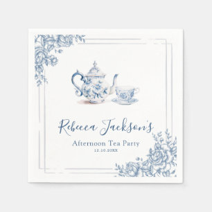 Serviette en papier Bleu Victorian Garden Bridal T