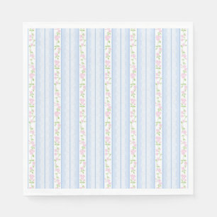 Serviette En Papier Bleu Vintage Fancy Floral Dessert de fête