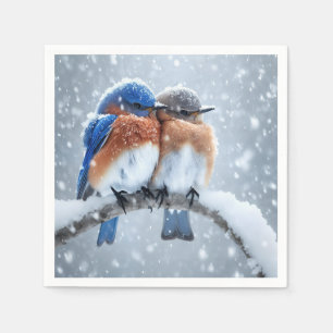 Serviette En Papier Bleus De L'Est En Neige