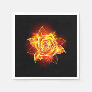 Serviette En Papier Blooming Fire Rose