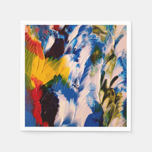 Serviette En Papier Blue Abstrait Art Standard Cocktail Napkin