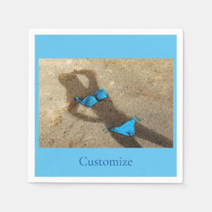 Serviette En Papier Blue Bikini Beach Sand Thunder_Cove