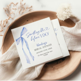 Serviette En Papier Blue Bow Quelque chose de bleu avant que je fasse 