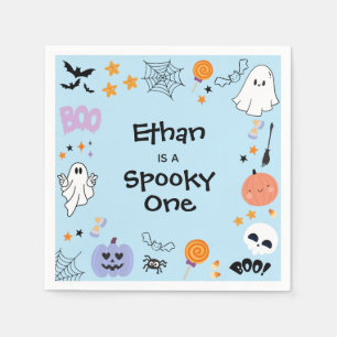 Serviette En Papier Blue Éffrayant One mignonne Fantôme Halloween 1er