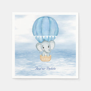 Serviette En Papier Blue Elephant Hot Air Balloon serviettes