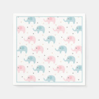 Blue Elephants Boy Baby shower mignon