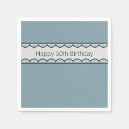 Serviette En Papier Blue Grey