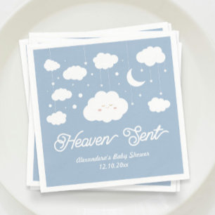 Serviette En Papier Blue Heaven a envoyé baby shower