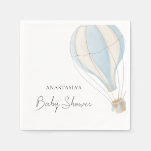Serviette En Papier Blue Hot Air Balloon Boy Baby shower