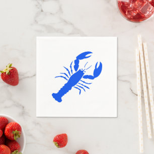 Serviette En Papier Blue Lobster moderne graphique mignon amusant fête