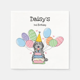 Serviette En Papier Blue Merle Cockapoo Cavapoo Anniversaire