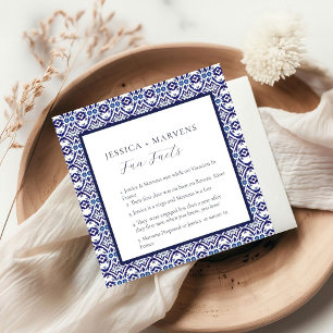 Serviette En Papier Blue Mexican Talavera espagnol fun facts mariage