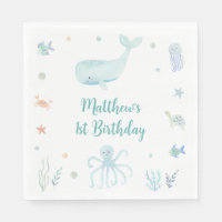 Blue Pastel Under the Sea Anniversaire