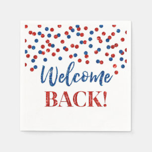 Serviette En Papier Blue Red Confetti Welcome Back Naples