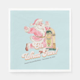 Serviette En Papier Blue Retro - Fête de Noël Super