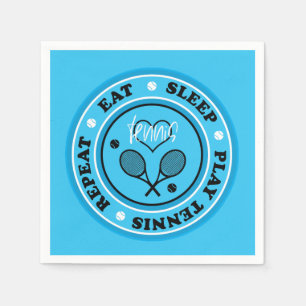 Serviette En Papier Blue Tennis Party 2, personnalisable