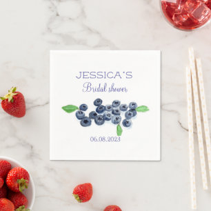 Serviette En Papier Blueberries Blueberry Fruits Fête des mariées