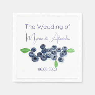 Serviette En Papier Blueberries Fruits de bleuets Fruits de mariage