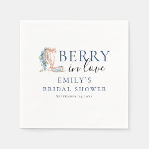 Serviette En Papier Blueberry Berry in Love Enterrement de mariage