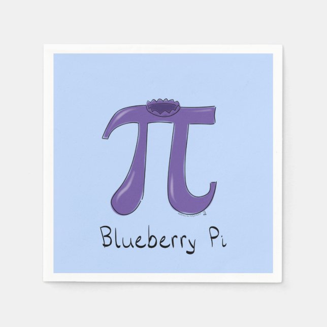Serviette En Papier Blueberry Pi Cute Math Pi Day Party Napkins (Devant)