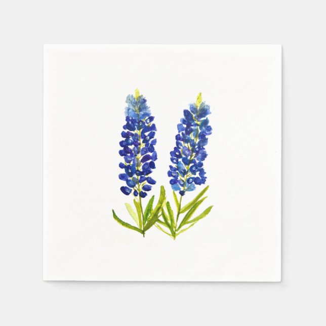 Serviette En Papier Bluebonnets Fleur sauvage Texas State Flower (Devant)