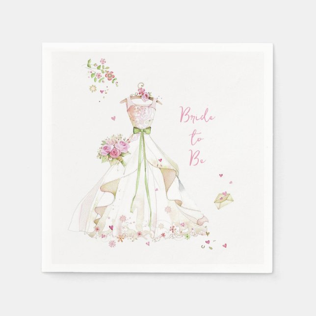 Serviette En Papier Blushing Bride in Bloom (Devant)