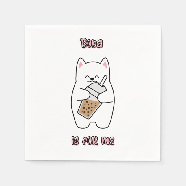 Serviette En Papier Boba est pour moi (Devant)