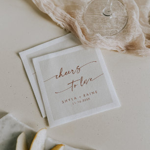 Serviette En Papier Boho Chic Bohemian Cream encourage à aimer Mariage