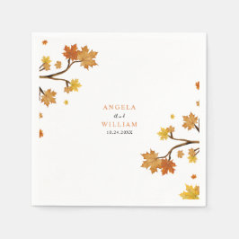 Serviette En Papier Boho Chic Mariage de automne