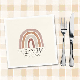 Serviette En Papier Boho Chic Rainbow Baby Shower for All