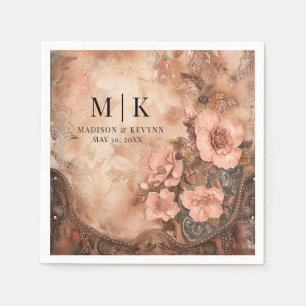 Serviette En Papier Boho Cowgirl Western Florals Mariage Napkins