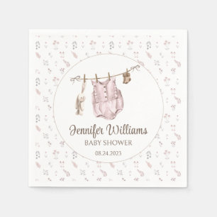 Serviette En Papier Boho fille vêtements baby shower serviettes en pap