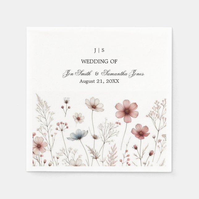 Serviette En Papier Boho floral été simple (Devant)