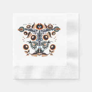 Serviette En Papier Boho Folk Art