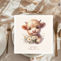 Boho Holy Cow Highland Cow Baby shower